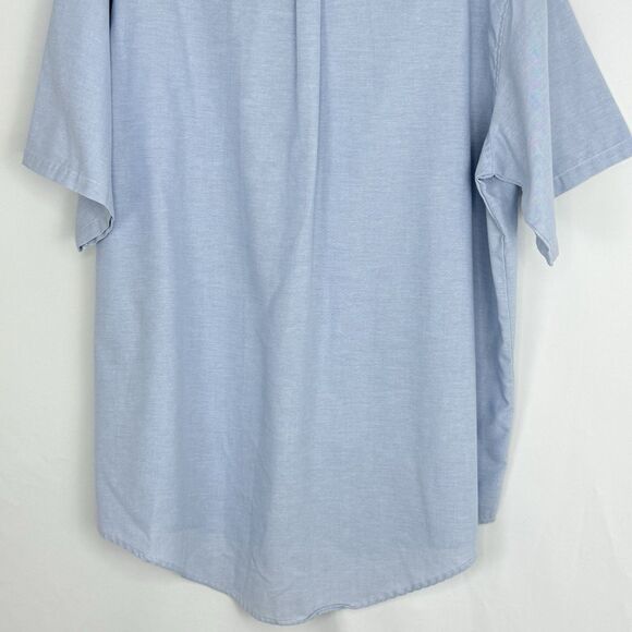 Metropolitan View Mens SHIRT Button Up Cotton Size XL Blue Short Sleeve - Picture 5 of 14